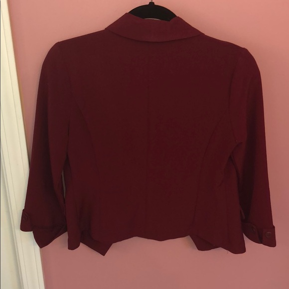 maroon business blouse - Picture 2 of 3